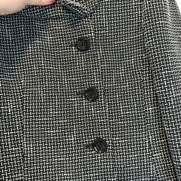 Kasper Asymmetrical Black & White Blazer Jacket Size 10 - Picture 3 of 9